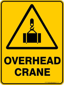 Warning -  Overhead crane