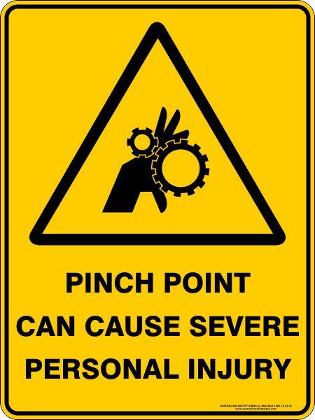 Warning - Pinch Point can cause severe personal injury